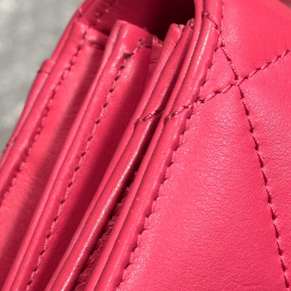 CHANEL Pink Lambskin Mini Flap Bag w/ Top Handle - Picture 11 of 15